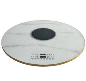 80CM White Tempered‑Glass Rotating Food Warmer Wholesale Hualing manufacturer China
