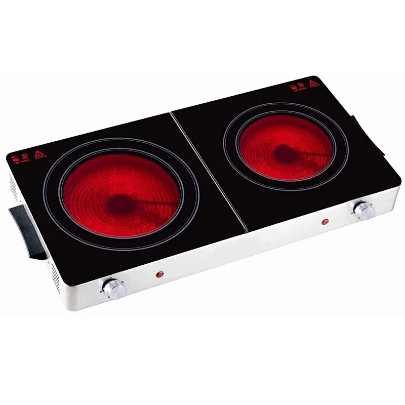 Dual‑Burner Infrared Ceramic Cooktop Wholesale HL‑D02 Hualing manufacturer China